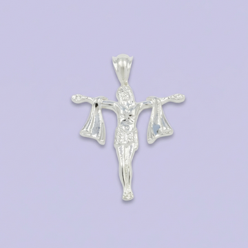 Crucifijo de Plata .925 de Diseño Liso y Hueco mod. 1969
