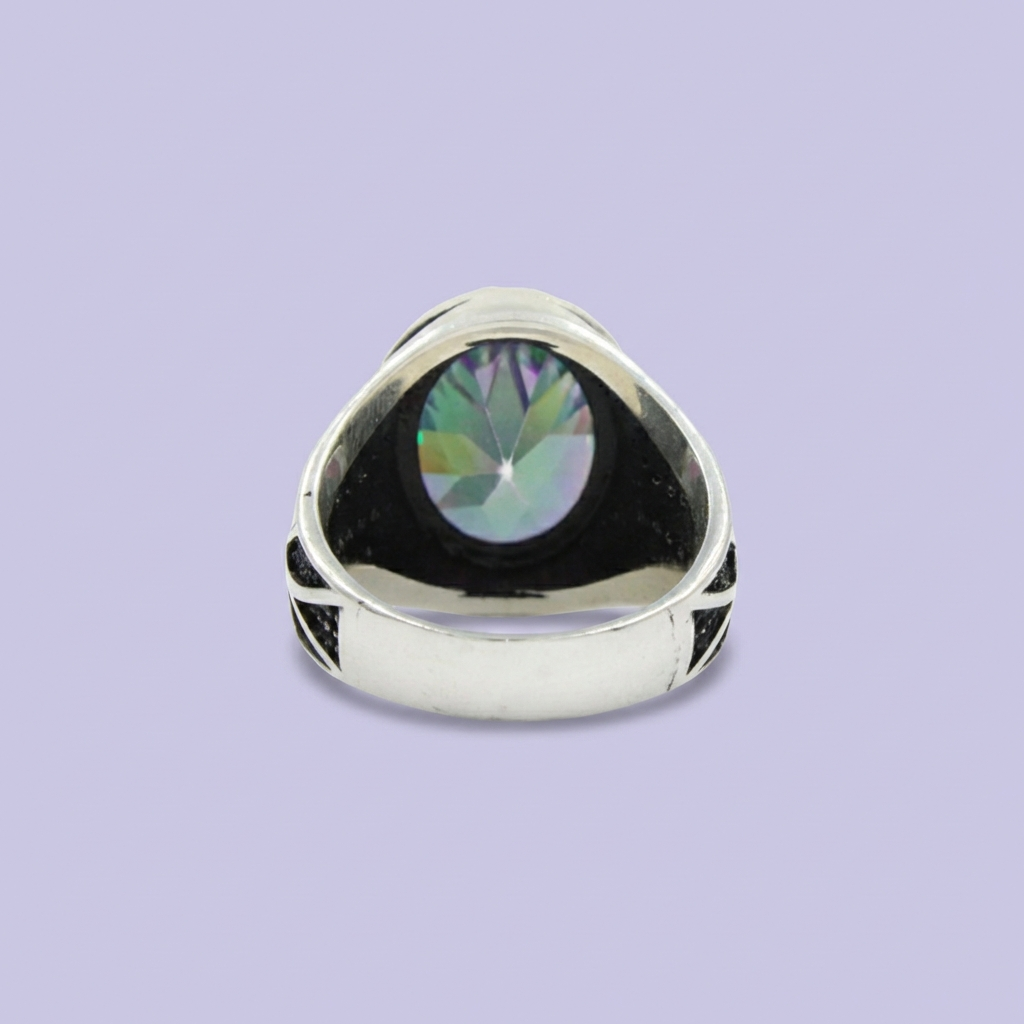 Anillo de Plata .925 Especial con Zirconia Tornazol Brillante mod. 1982