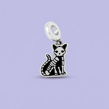 Dije de Plata .925 Estilo Charm con Diseño de Gato con mod. 1944