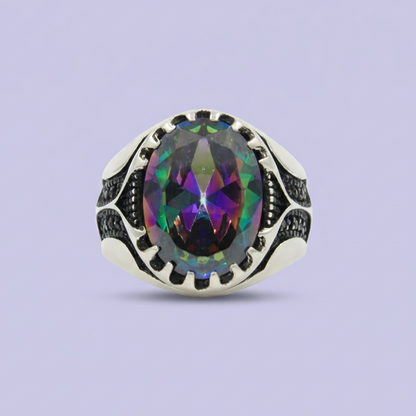 Anillo de Plata .925 Especial con Zirconia Tornazol Brillante mod. 1982