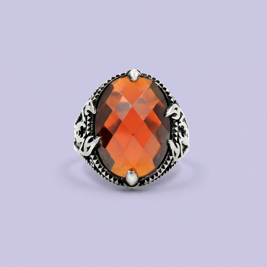 Anillo de Plata .925 Diseño Oval Elegante mod. 2003