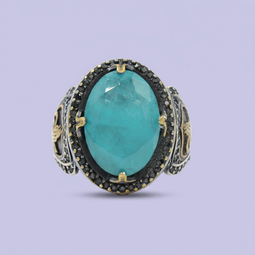 Anillo de Plata .925 Diseño Otomano con Turmalina mod. 1981