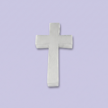 Cruz de Plata .925 de Diseño Hueco y Liso Brillante mod. 1967