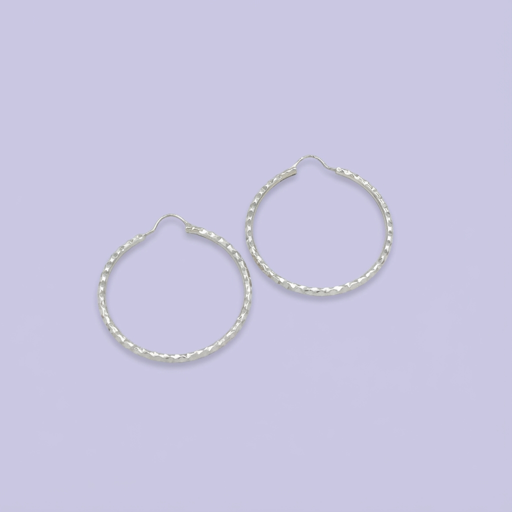 Arracada de Plata .925 con Diseño Caramelo Diamantado mod. 1621