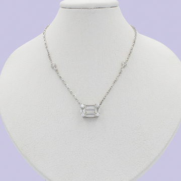 Gargantilla de Plata .925 Diseño de Zirconia Baguette mod. 1652
