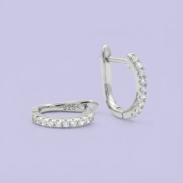 Grapa de Plata .925 Diseño Lineal de Zirconias Finas mod. 1631