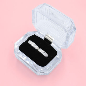 Argollas de Matrimonio de Plata .925 con Diamantado y Zirconias mod. 1268