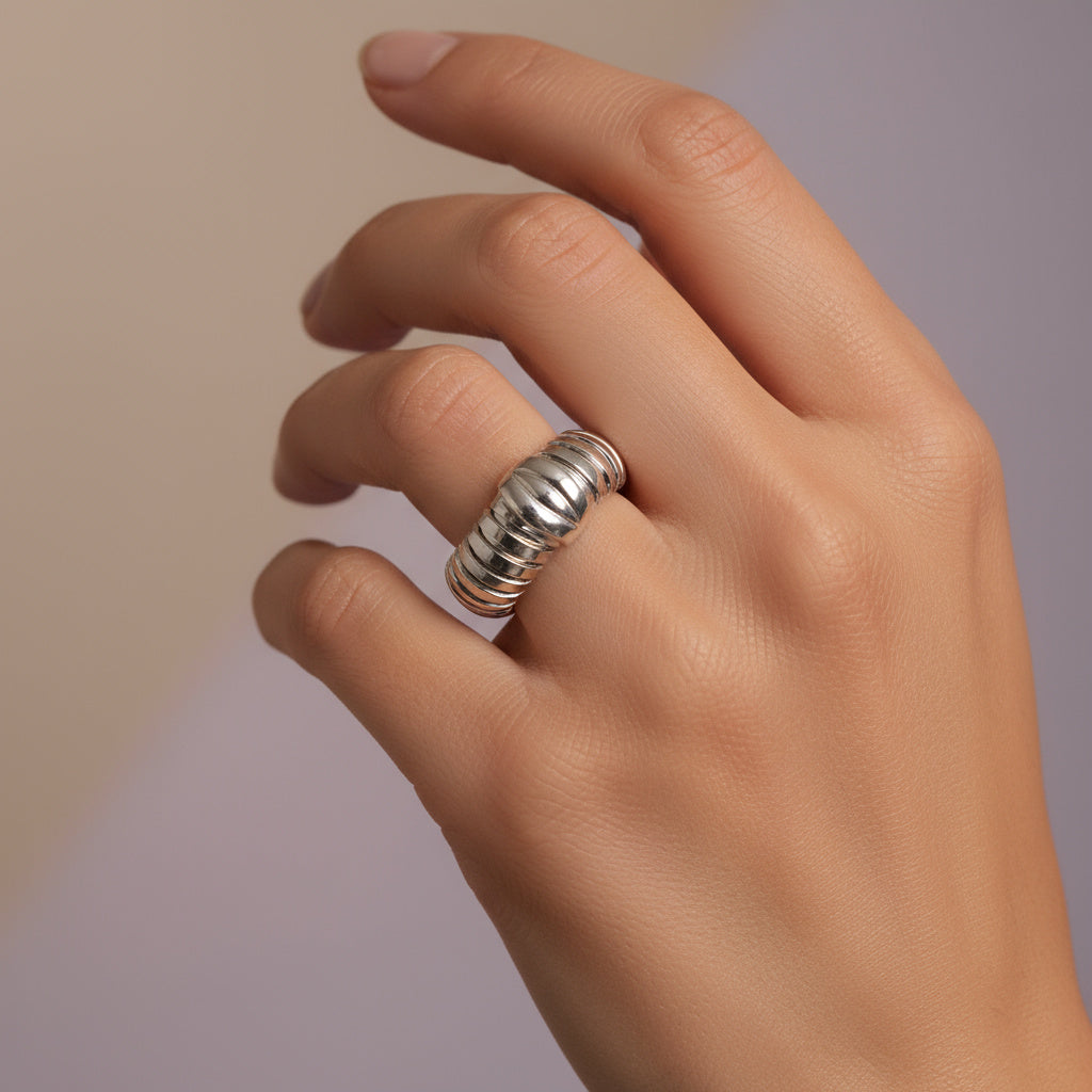 Anillo de Plata .925 Diseño Flexi Hueco mod. 1407