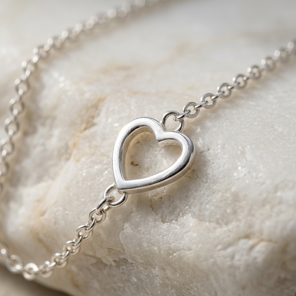 Cadena de Plata .925 Tejido Fino con Corazones mod. 3222