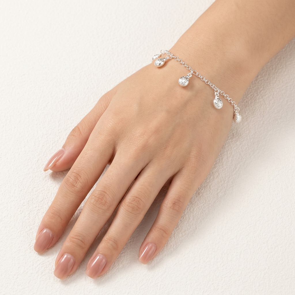 Pulsera de Plata. 925 Diseño de Mariquita Con Extensión mod.3282