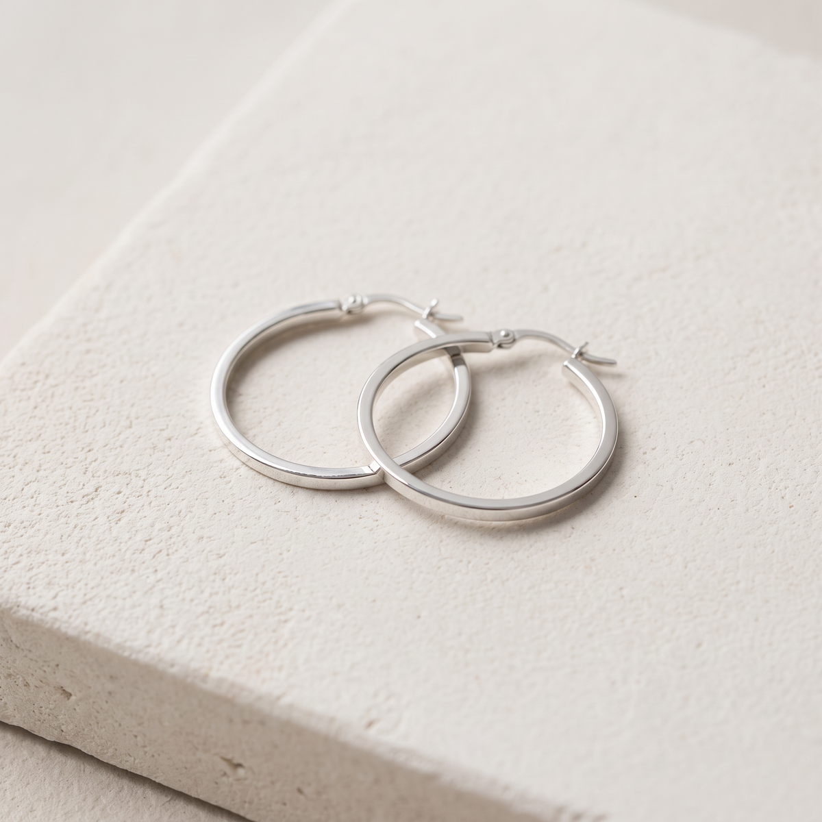 Arracada de Plata .925 Diseño Hueco Circular Brilante mod. 3308