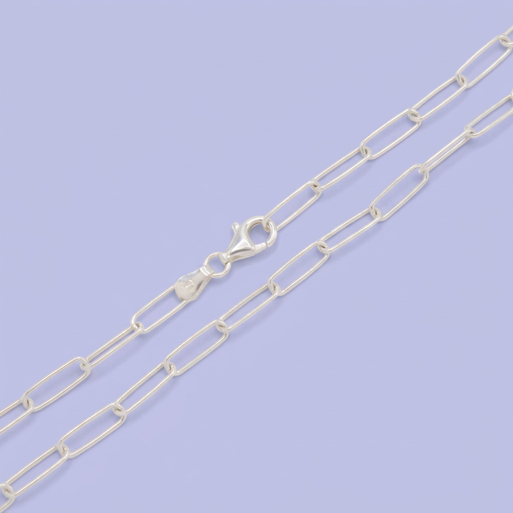 Cadena de Plata .925 Tejido Paperclip Delgado mod. 3221