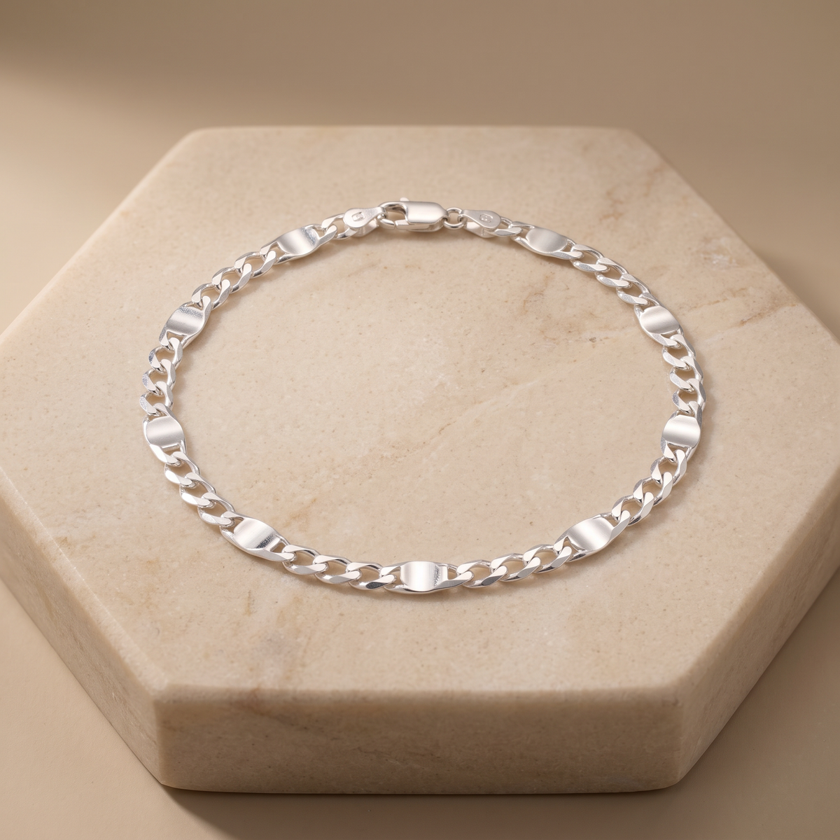 Pulsera de Plata .925. 3x1 Combinado Brillante mod. 3236