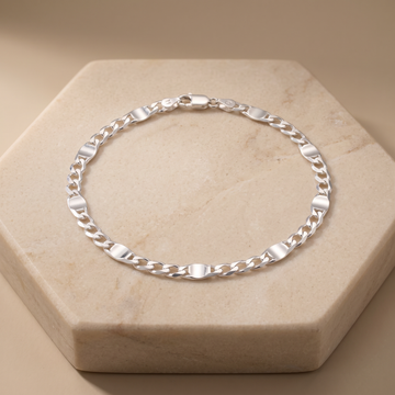 Pulsera de Plata .925. 3x1 Combinado Brillante mod. 3236