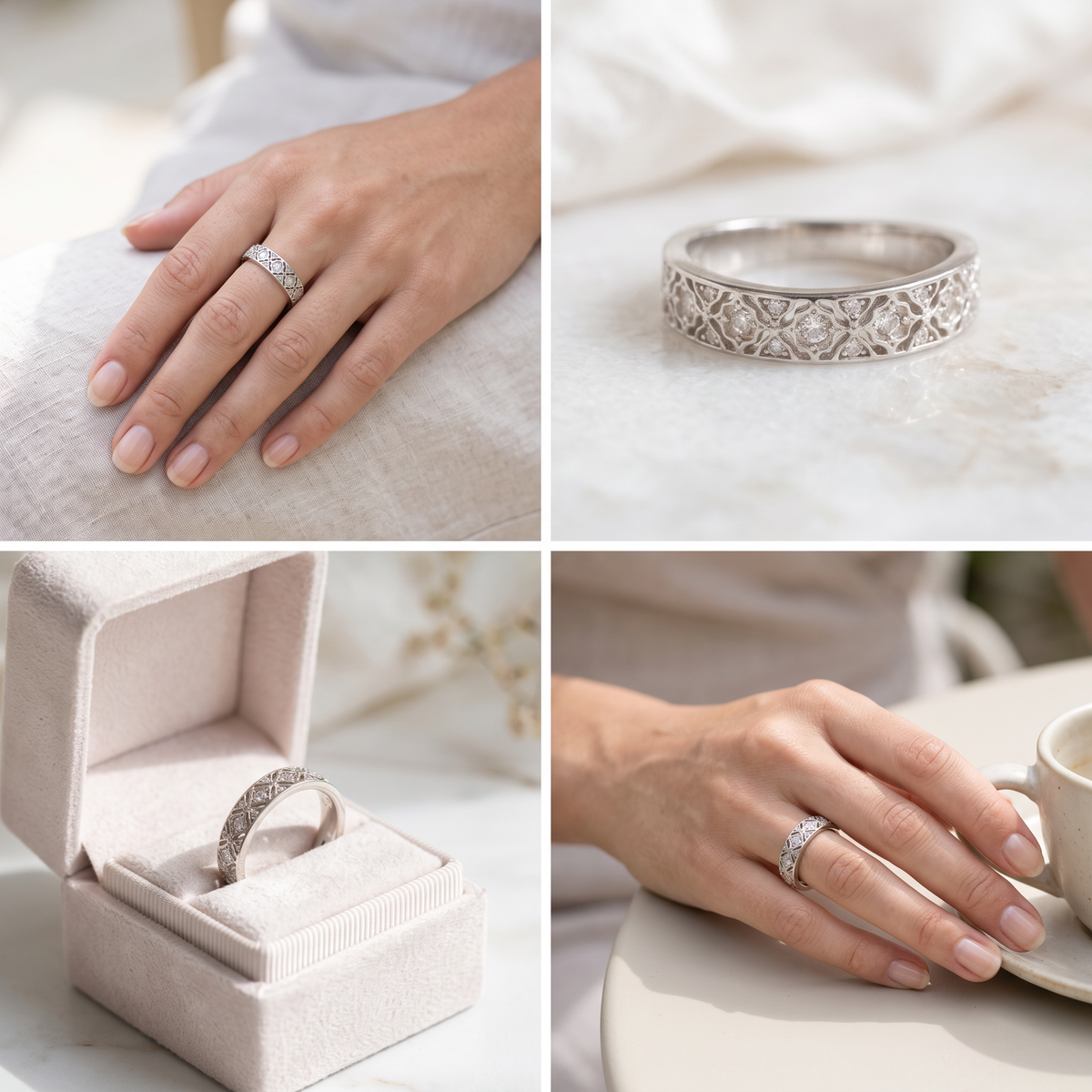 Anillo de Plata. 925 Churumbela de Rombos Ondeados con Incrustación de Zirconias mod.3250