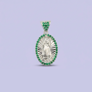 Medalla de Plata .925 Virgen con Finas Zirconias mod. 2600