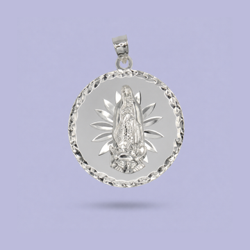 Medalla de Plata .925 Virgen de Guadalupe Brillante mod. 2600