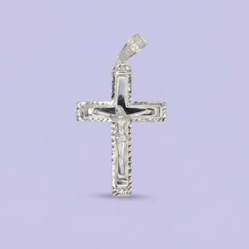 Dije de Plata .925 Cruz con Cristo con Zirconias mod. 2605