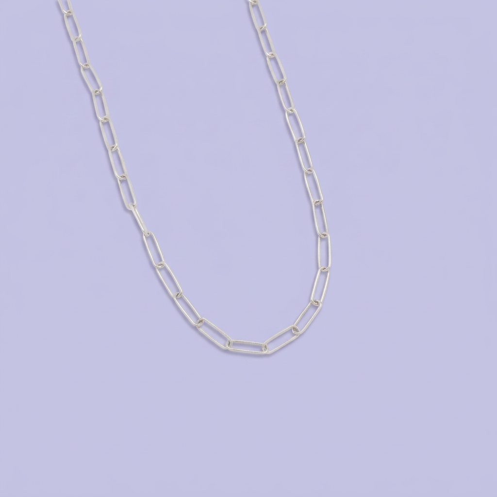 Cadena de Plata .925 Tejido Paperclip Delgado mod. 3221
