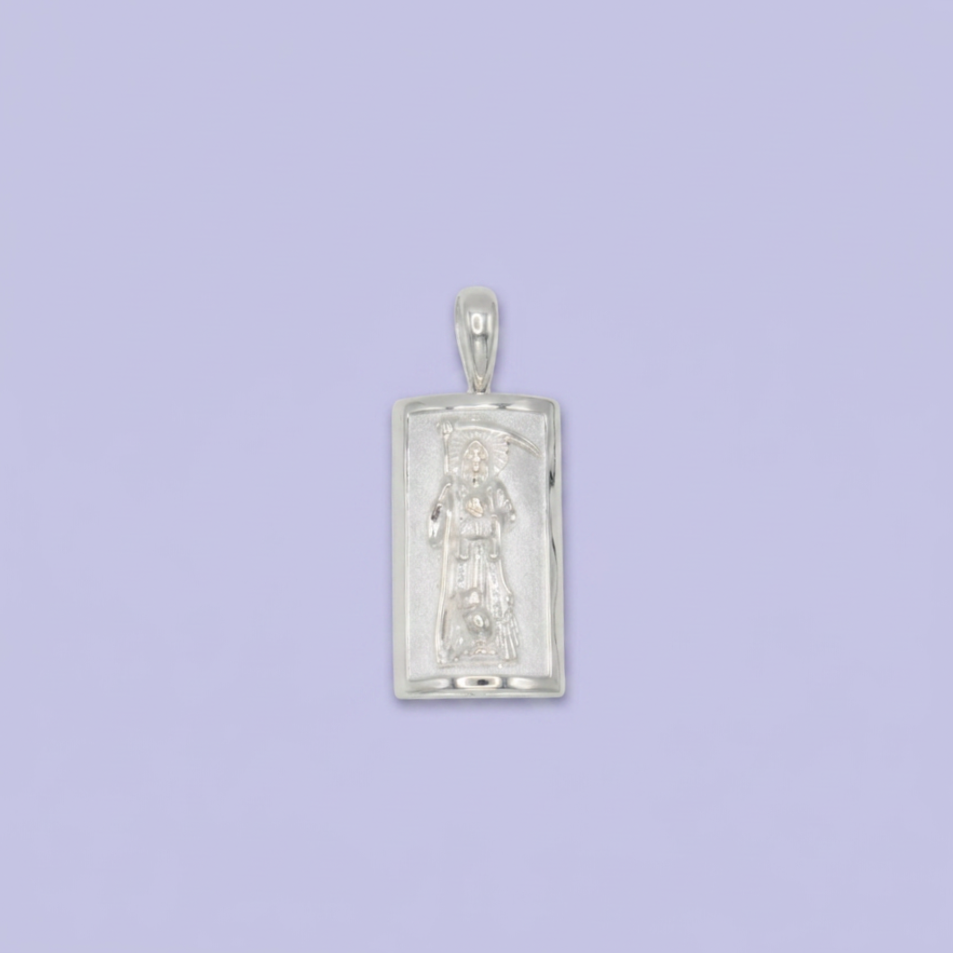 Dije Bulto de Plata .925 Silueta de la Santa Muerte mod. 2730