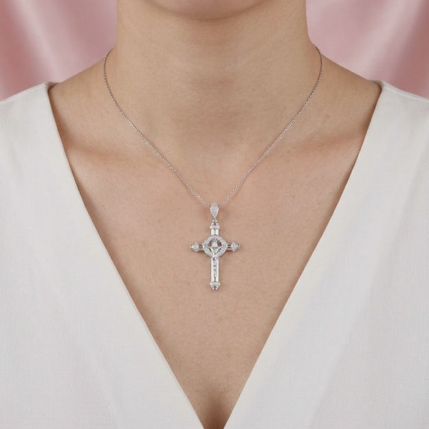 Dije de Plata .925 Crucifijo con Aureola mod. 2724
