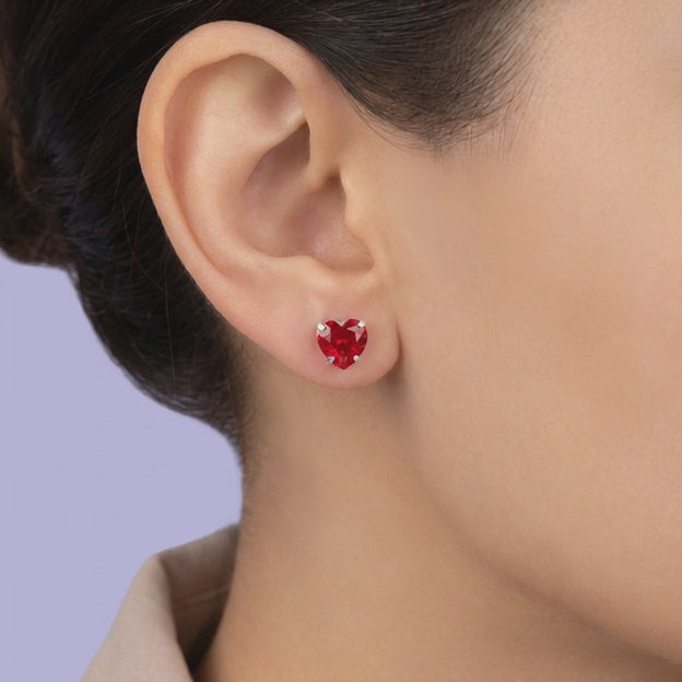 Broquel de Plata .925 de Corazón Incrustado Zirconia mod. 1907