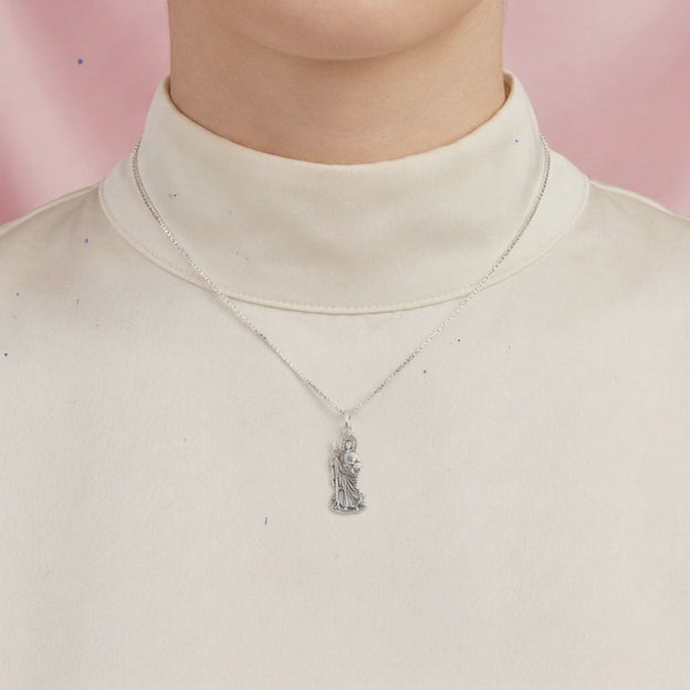 Dije de Plata .925 con Imagen de San Judas en Diseño Plano mod. 2557