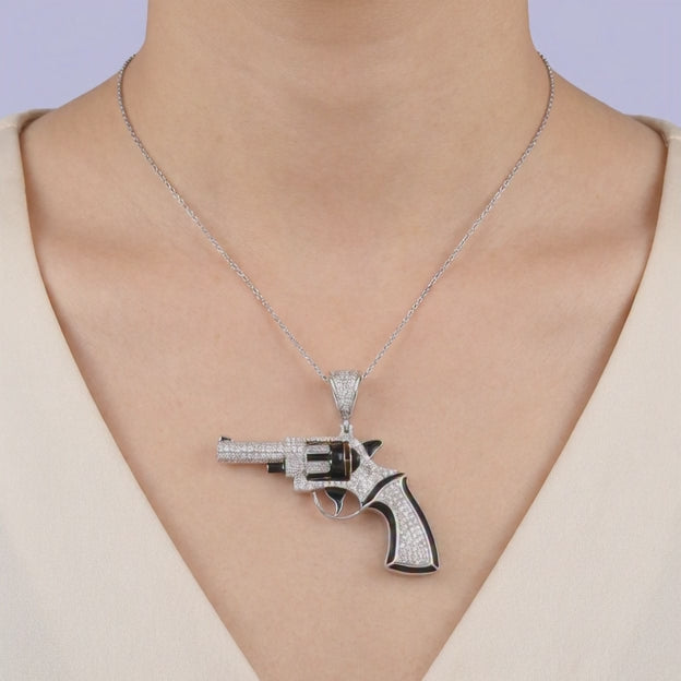 Dije de Plata .925 con Diseño de Revolver mod. 2059