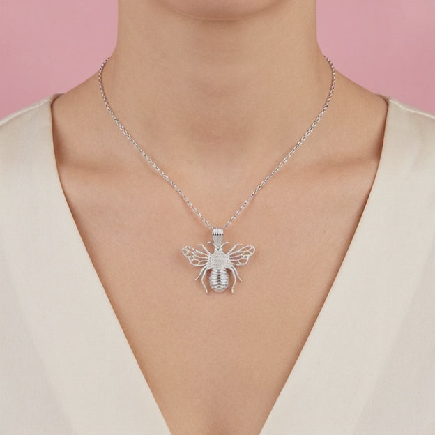 Dije de Plata .925 Abeja Adornada de Zirconias mod. 2172
