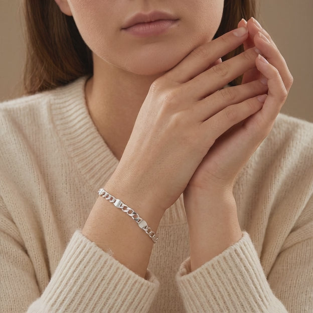 Pulsera de Plata .925. 3x1 Combinado Brillante mod. 3236