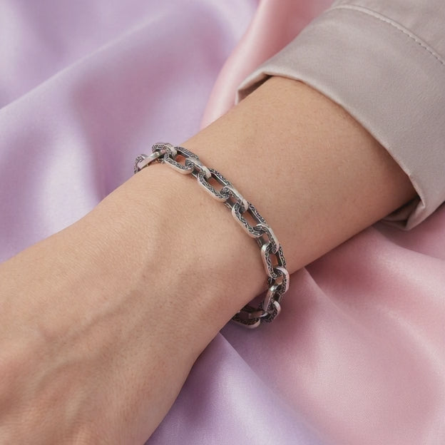 Pulsera de Plata .925 Eslabones Gruesos mod. 2133