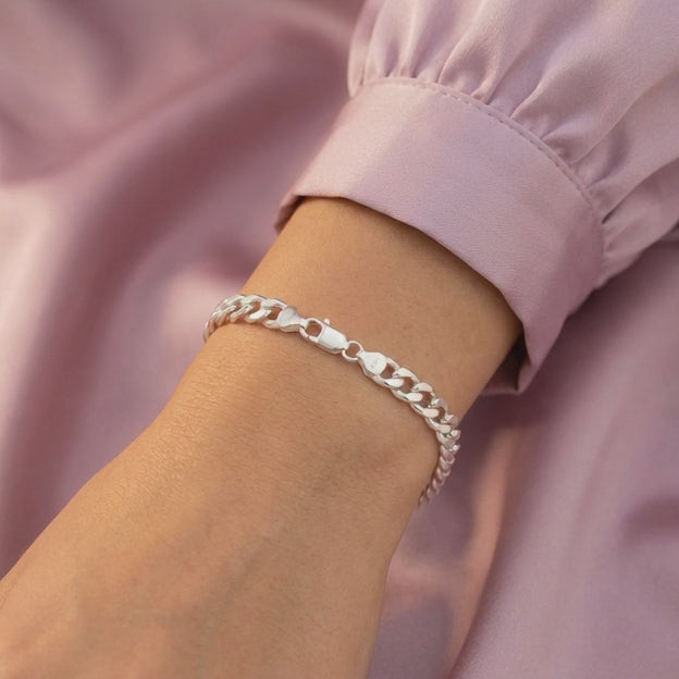Pulsera de Plata .925 Barbado Grueso mod. 2142
