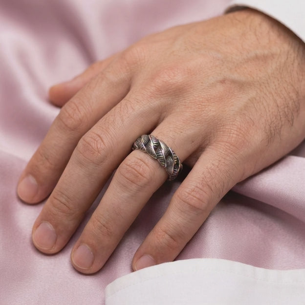 Anillo de Plata .925 Diseño Escamas de Dragón mod. 2847