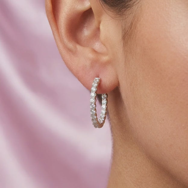 Arracada de Plata .925 Burbujas con Finas Zirconias mod. 2298