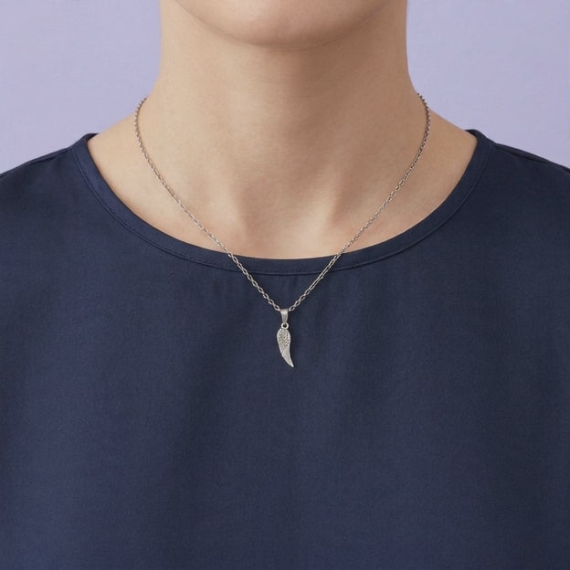 Dije de Plata .925 con Forma de Ala Brillante mod. 3000