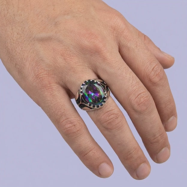 Anillo de Plata .925 Especial con Zirconia Tornazol Brillante mod. 1982