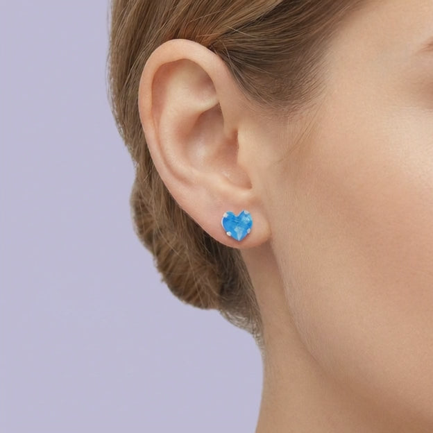 Broquel de Plata .925 de Corazón con Zirconia Brilante mod. 1910